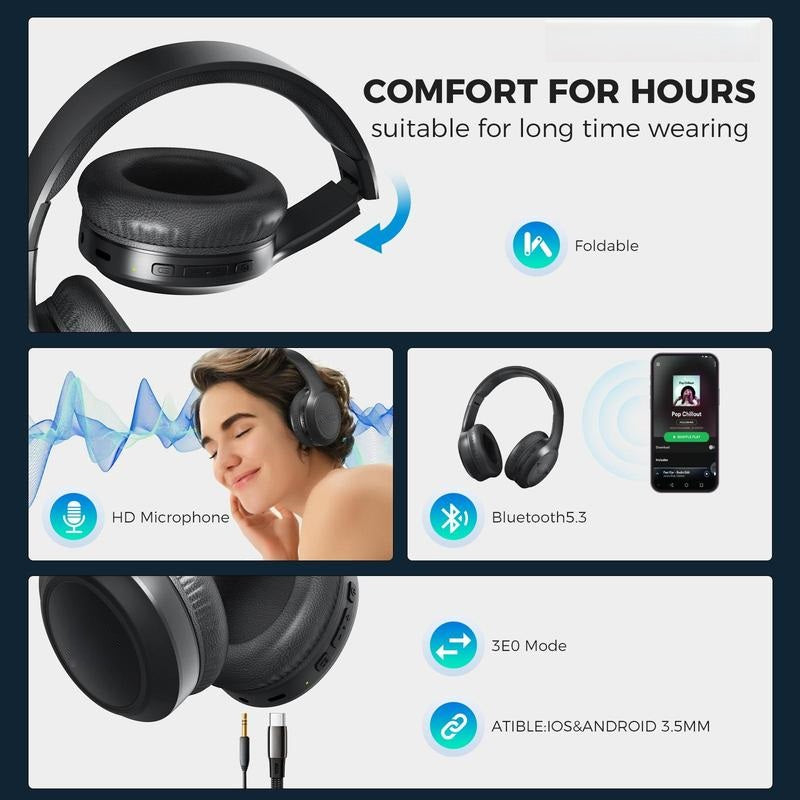 Folding Wireless Headphones Gaming Headset