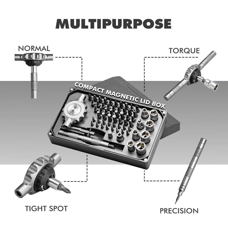 64-in-1 Ratchet Screwdriver Set