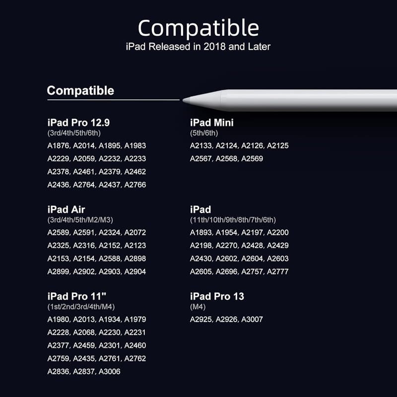 Fast Charging Stylus Pen for iPad with 8–10 Hours Battery Life