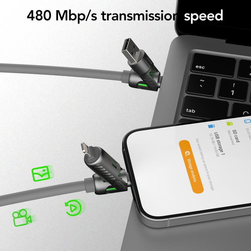 Universal Multi USB Charging Cable with Lightning and Type C